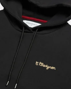 Best Chevignon Sweatshirt Hood 90 Noir Sweat A Capuche Brode