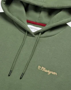 Online Chevignon Sweatshirt Hood 90 Vert Sweat A Capuche Brode