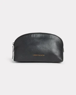 Sale Chevignon Trousse Kit Bag Noir Trousse En Cuir De Chevre
