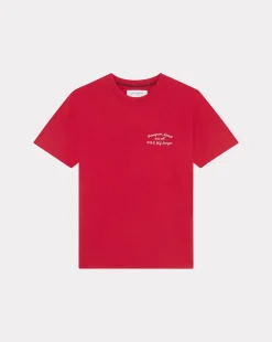 Cheap Chevignon T-Shirt Bay Winds Oversize Rouge T-Shirt Brode Coupe Ample