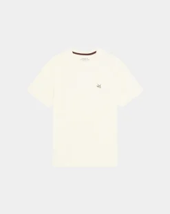 Discount Chevignon T-Shirt T-Togs Ecru T-Shirt Uni Manches Courtes 100% Coton Biologique